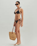 Sueña™ Siyah Çiçekli Üçgen Bikini Takımı