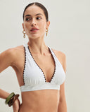 Sueña™ Beyaz Kontrast X Çapraz Üçgen Bikini Takımı