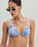 Sueña™ Mavi Çiçekli Balenli Bikini Takımı