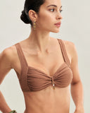 Sueña™ Kahverengi Çizgili Üçgen Bikini Takımı