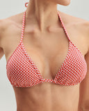 Sueña™ Kırmızı Kareli Üçgen Bikini Takımı