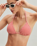 Sueña™ Kırmızı Kareli Üçgen Bikini Takımı