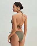 Sueña™ Yeşil Çizgili Üçgen Bikini Takımı