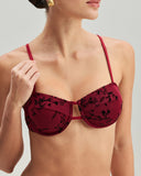 Sueña™ Kırmızı Çiçekli Balenli Bikini Takımı