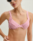 Sueña™ Kırmızı Kareli Balenli Bikini Takımı