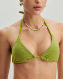 Sueña™ Yeşil Dokulu Üçgen Bikini Takımı
