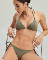 Sueña™ Yeşil Çizgili Üçgen Bikini Takımı