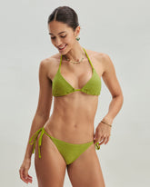 Sueña™ Yeşil Dokulu Üçgen Bikini Takımı