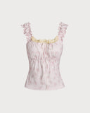 Sueña™ Pembe Çiçekli Dantelli Camiş