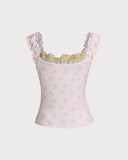 Sueña™ Pembe Çiçekli Dantelli Camiş