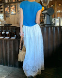 Mavi V Yaka Örgü Hırka