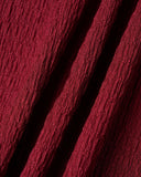 Şarap Kırmızısı Örgü Lastikli Bel Denizkızı Midi Etek