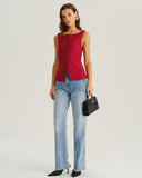 Şarap Kırmızısı Jakarlı Atlet