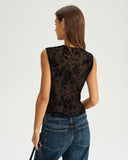 Siyah Dantel V Yakalı Atlet