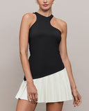 Sueña™ Siyah Kontrast Yoga Elbisesi - Hafif Destekli