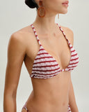 Sueña™ Kırmızı Çizgili Üçgen Bikini Takımı