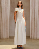 Bej Dantelli Kap Kol Maxi Elbise