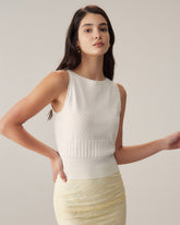 Sueña™ Beyaz Kayık Yaka İnce Atlet