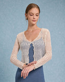 Sueña™ Bej Dokulu V Yaka Hırka