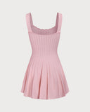 Sueña™ Pembe Örme Slip Triko Elbise