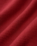 Şarap Kırmızısı V Yaka Düğmeli Kazak Elbise