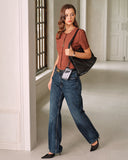 Kırmızı Kabarık Kollu Örgü Hırka