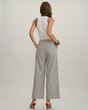 Beyaz Balıkçı Yaka Kesikli Örgü Tişört