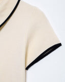 Kayısı Kontrast Tek Sıralı Hırka