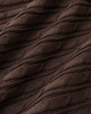 Kahve Vücuda Oturan Kazak Mini Elbise