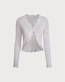 Mor Tek Düğmeli Hırka