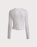 Mor Tek Düğmeli Hırka