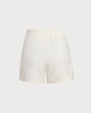 Sueña™ Beyaz Pileli Cepli Şort