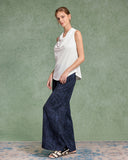 Sueña™ Beyaz Kapşonlu Yakalı Tank Top