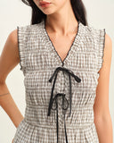 Sueña™ Siyah Kareli Fiyonklu Atlet