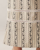 Sueña™ Kayısı Çizgili Slip Maxi Elbise