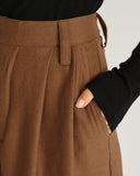 Karamel Doğal Bel Düz Günlük Pantolon