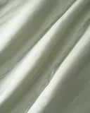 Yeşil Tekne Yakalı Büzgülü Uzun Elbise