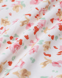 Sueña Pembe Çiçekli Drapeli Slip Midi Elbise