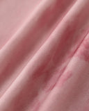 Sueña™ Pembe Çiçekli V Yaka Kolsuz Midi Elbise