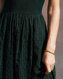 Sueña Siyah Kalp Yaka Slip Midi Elbise