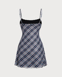 Sueña™ Siyah Çizgili Slip Mini Elbise