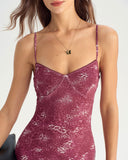 Kırmızı Çiçekli Volanlı Mini Elbise