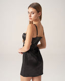 Sueña™ Bettydress-Siyah Dekolteli Slip Mini Elbise