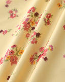 Sueña™ Sarı Çiçekli Volanlı Kolsuz Mini Elbise