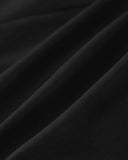 Sueña™ Siyah Kontrast Kolsuz Düğmeli Mini Elbise