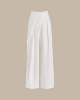 Bej Düz Geniş Paça Pantolon