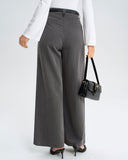 Gri Büzgülü Cepli Geniş Paça Pantolon