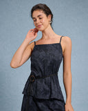 Sueña™ Mavi Dokulu Geniş Paça Pantolon