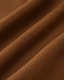 Karamel Elastik Bel Düz Pantolon