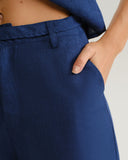 Mavi Doğal Belli Geniş Paça Pantolon